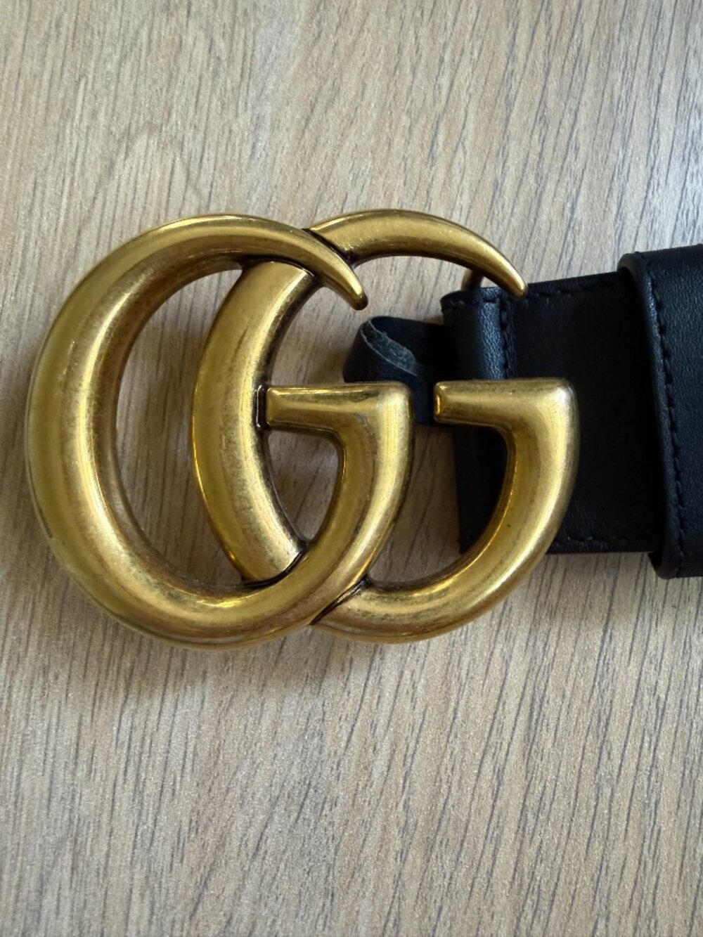 Black Leather Gucci Belt - Wide - Picture 2 of 6